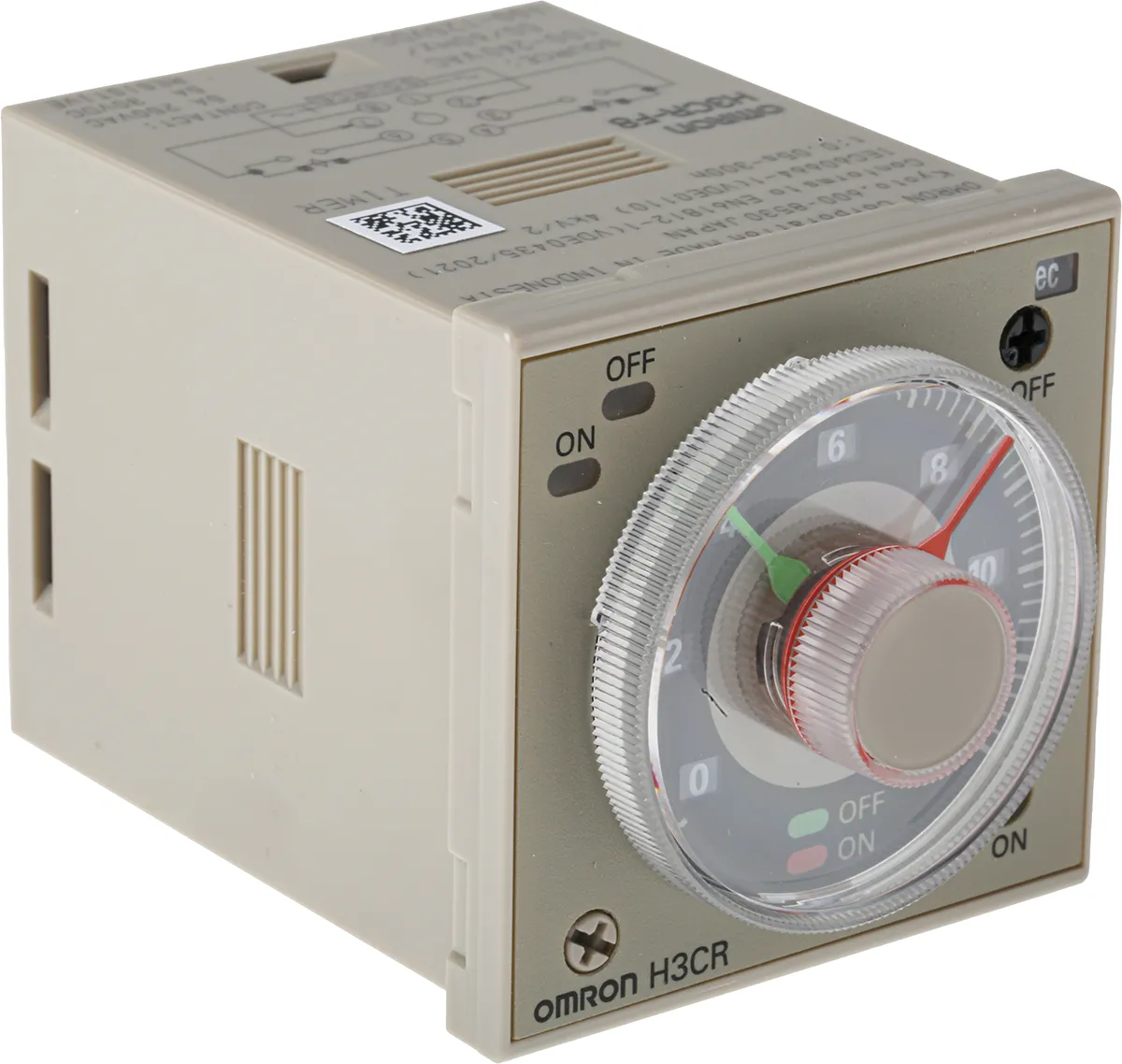 Timer Relay Omron, intervallo 0.05 s → 300 h, 2 poli, DPST, Montaggio su guida DIN, a pannello