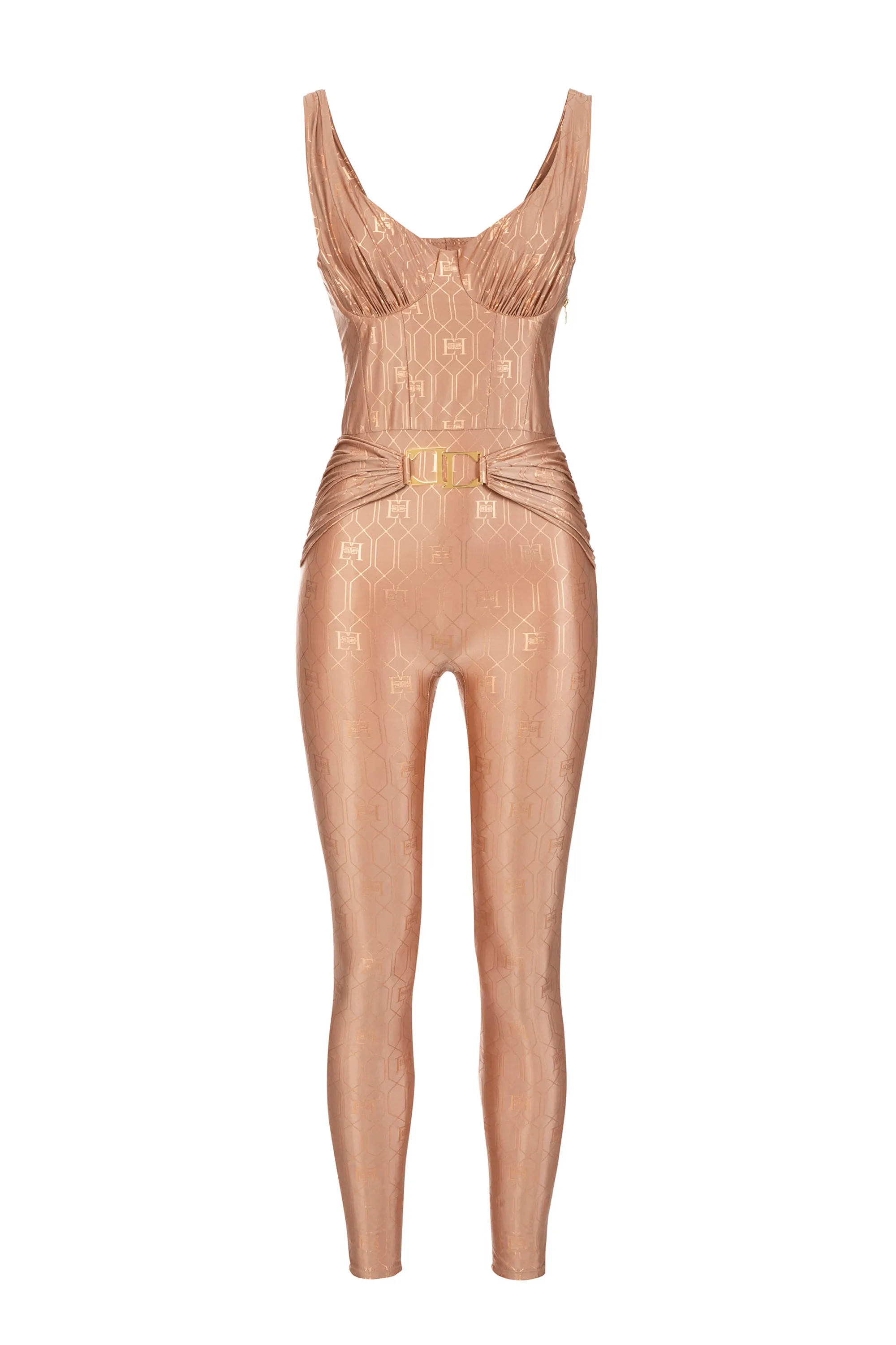 Tuta in lycra con top motivo bustier