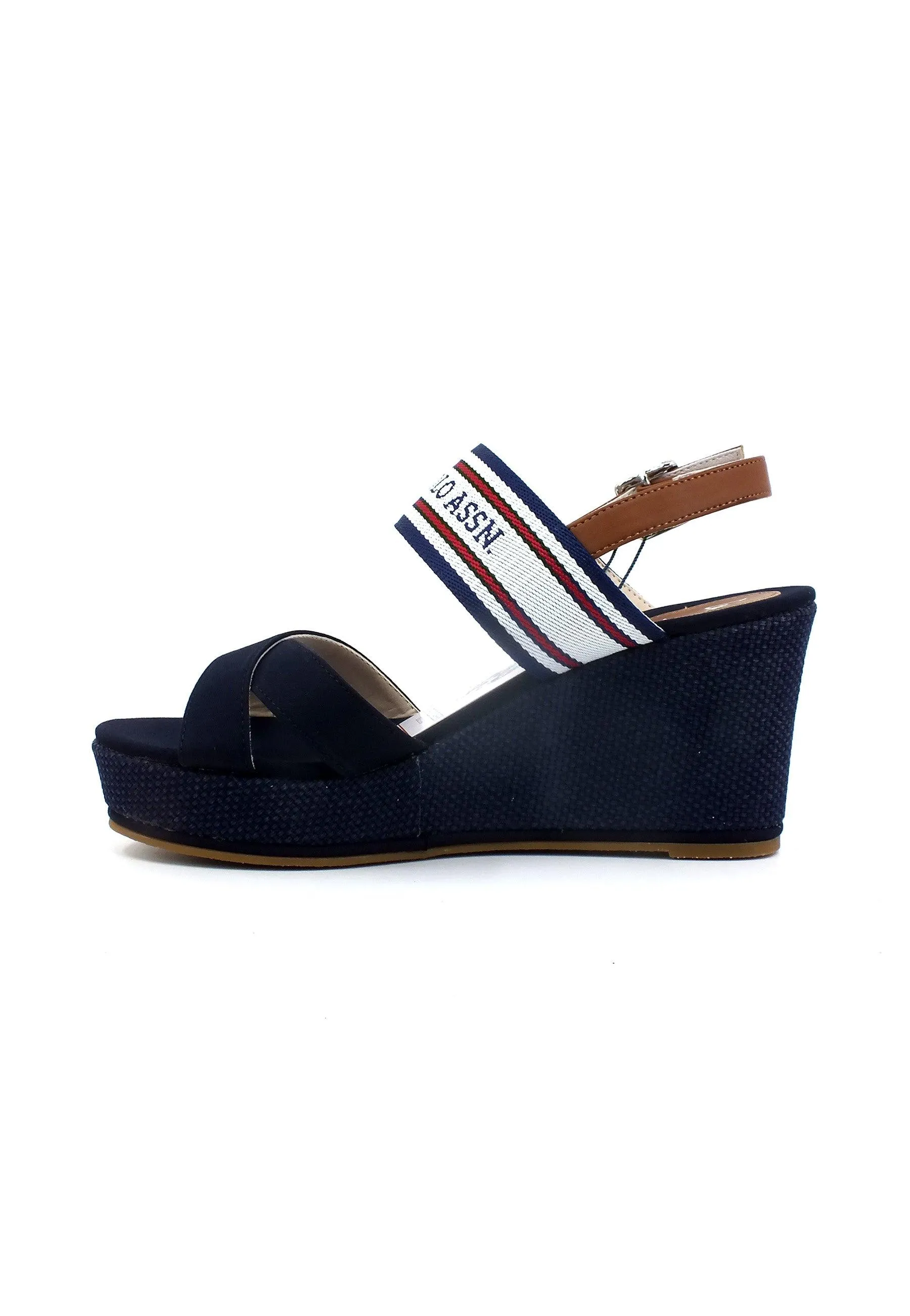 U.S. POLO ASSN. Sandalo Zeppa Donna Blu ALYSSA010
