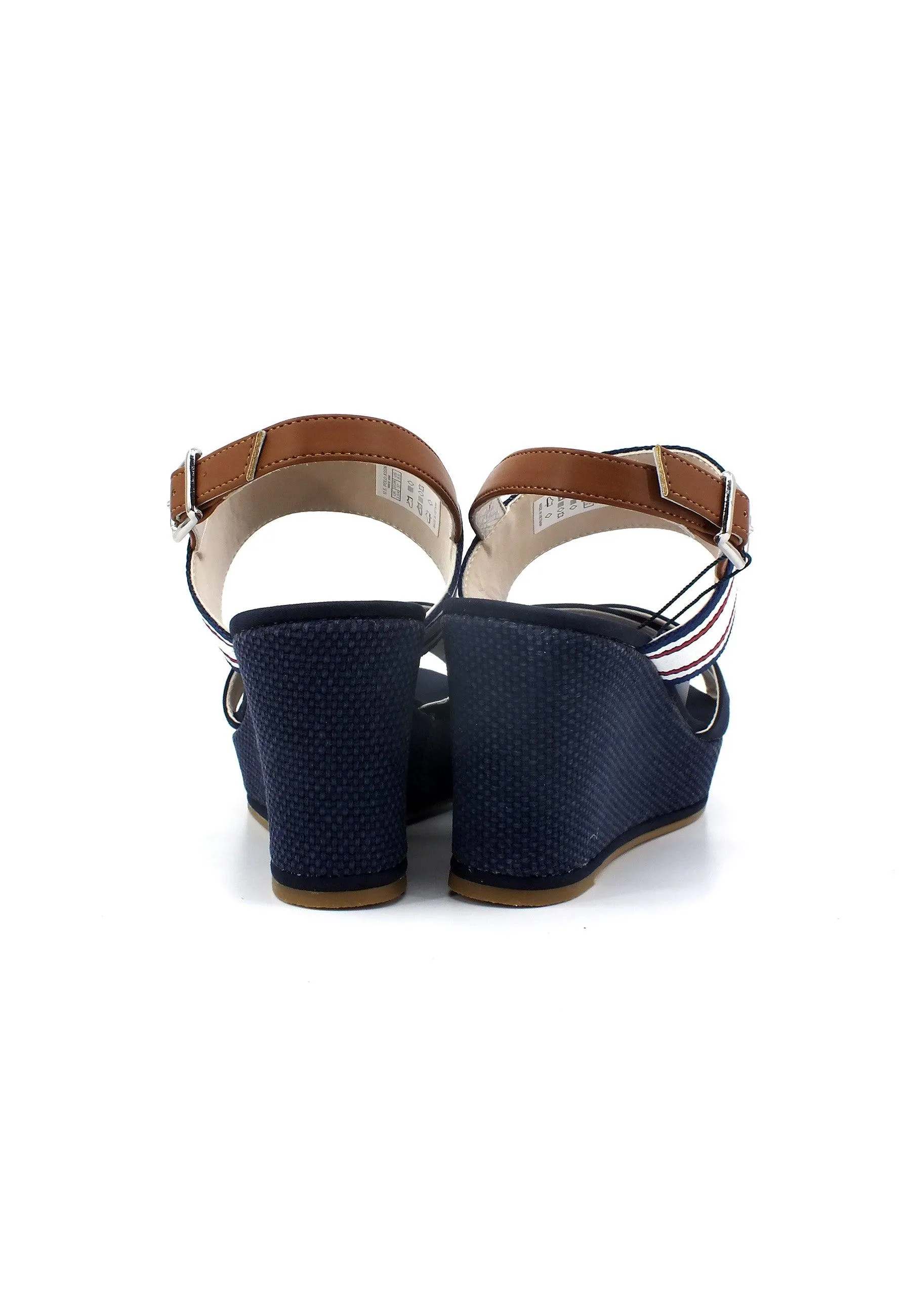 U.S. POLO ASSN. Sandalo Zeppa Donna Blu ALYSSA010