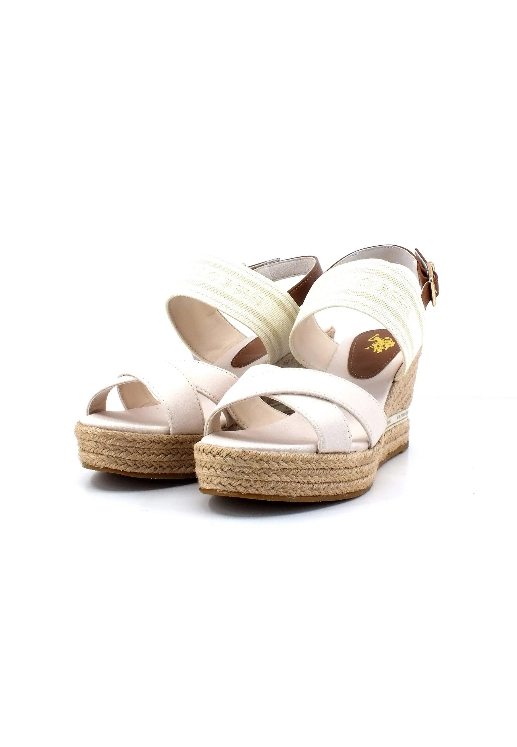 U.S. POLO ASSN. Sandalo Zeppa Donna Light Beige ALYSSA007