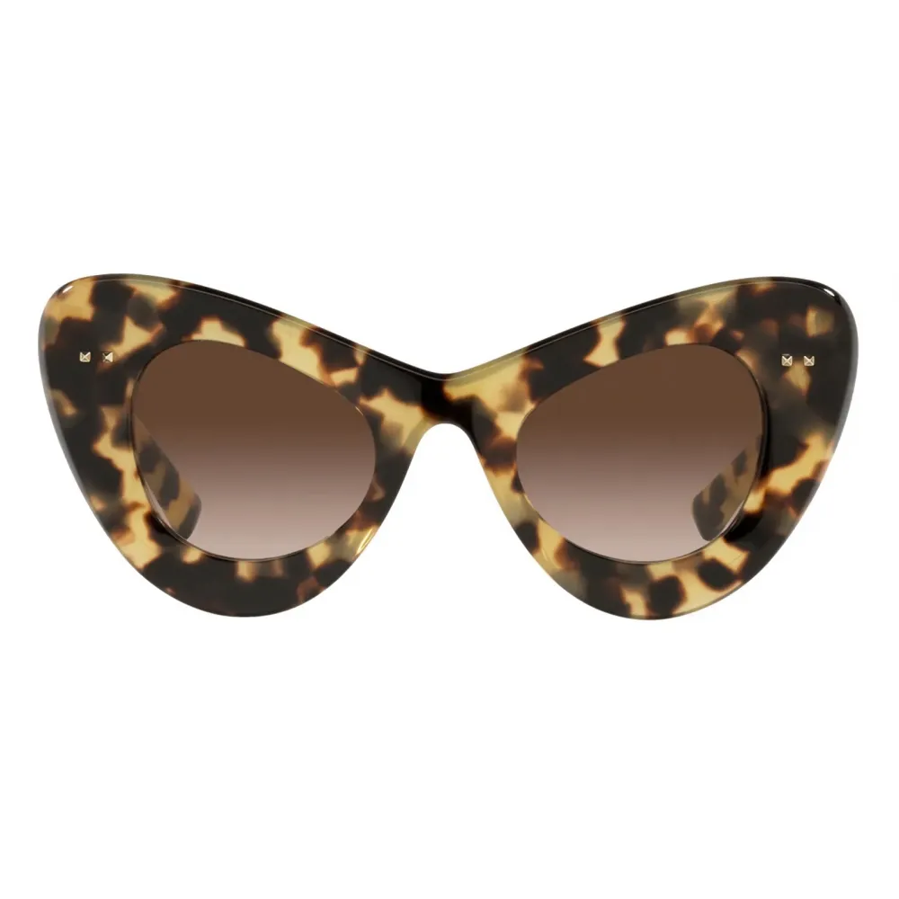 Valentino - Occhiale da Sole Cat-Eye in Acetato VLogo Signature - Havana Marrone - Valentino Eyewear