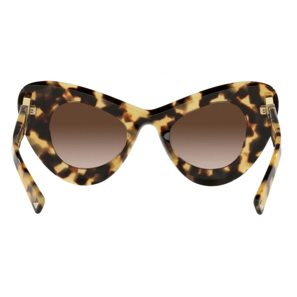 Valentino - Occhiale da Sole Cat-Eye in Acetato VLogo Signature - Havana Marrone - Valentino Eyewear