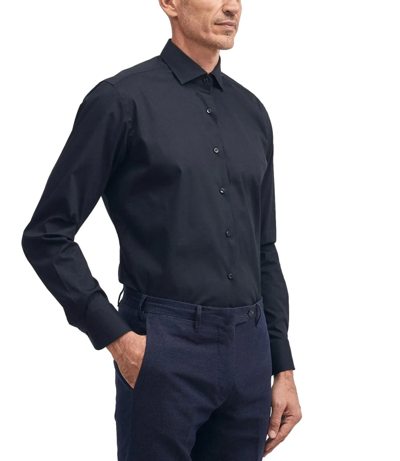 XACUS Camicia Xacus nero taylor fit uomo